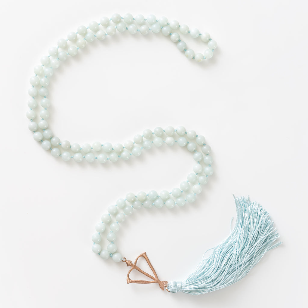 Throat Chakra Mala with Tassel