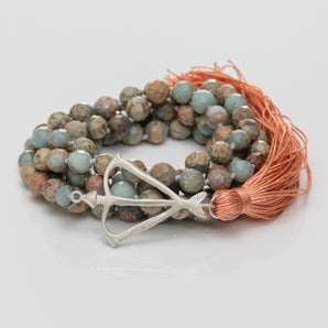 Faceted Peruvian Blue Opal Mala