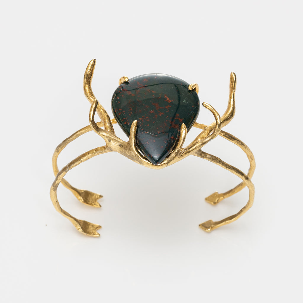 Rare Bloodstone Huntress Cuff Bracelet