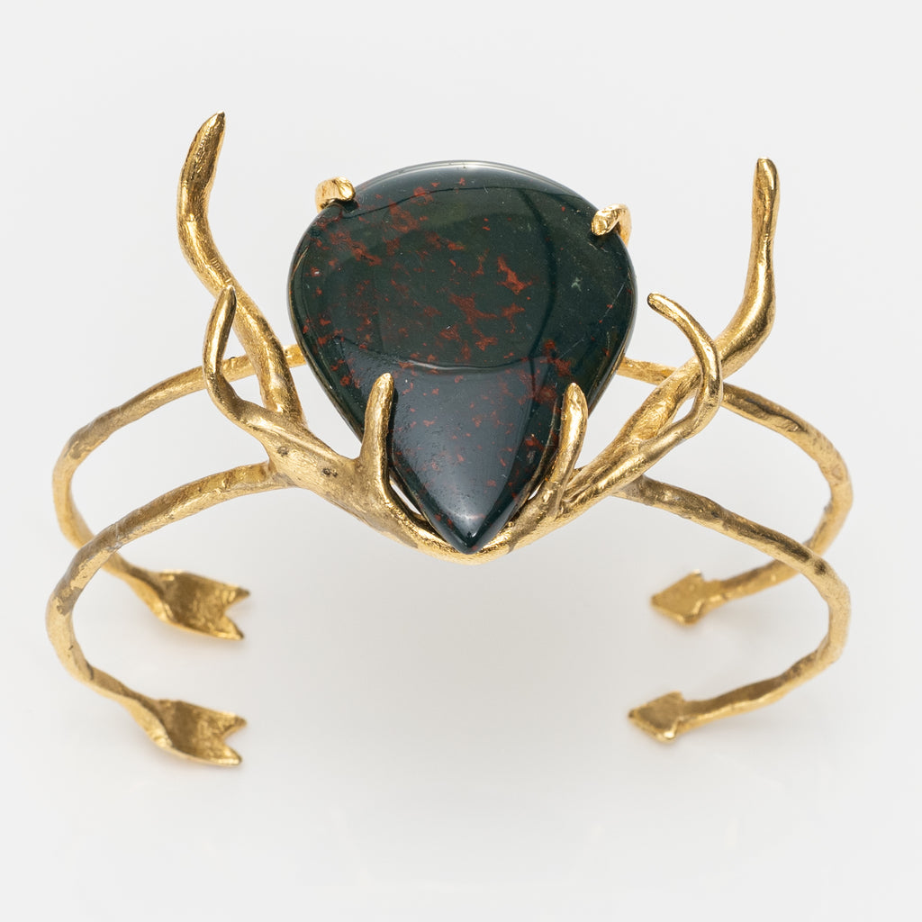 Rare Bloodstone Huntress Cuff Bracelet