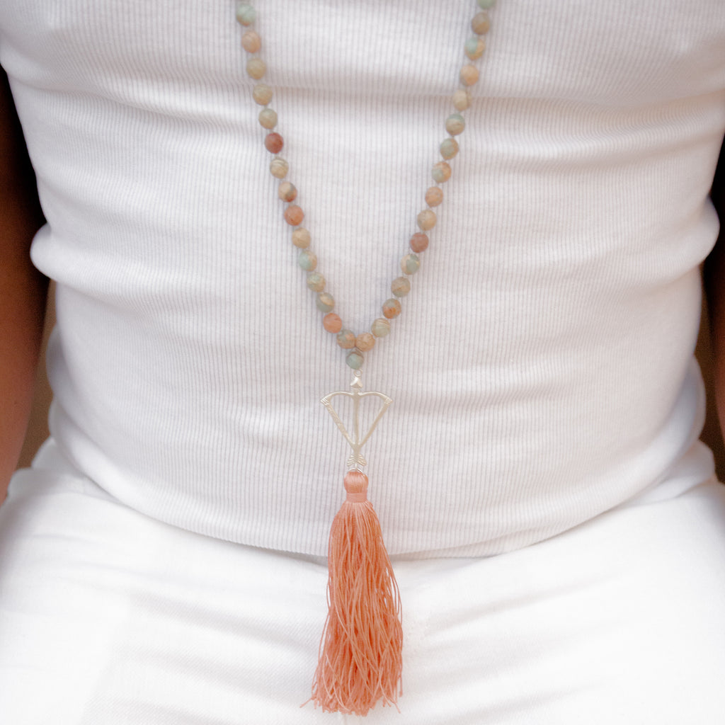 Faceted Peruvian Blue Opal Mala